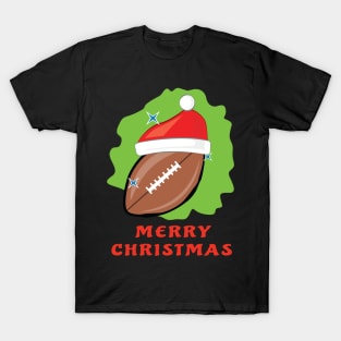 Merry Football Christmas - Funny T-Shirt